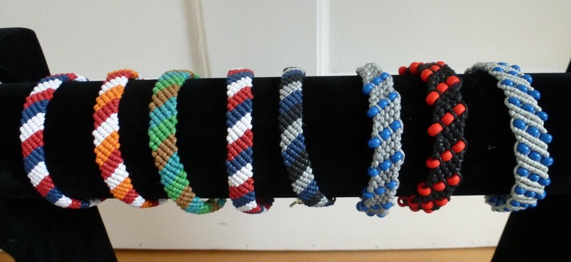 Lovely Handmade Waxed Cotton Cord Macrame Bracelets in Various Designs gallery