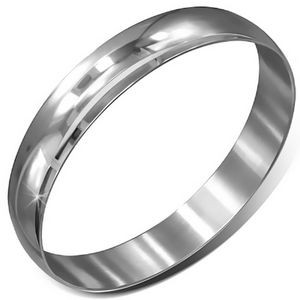 Stainless Steel Silver-Tone Classic Round Bangle Bracelet