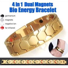 Men Women Titanium Steel Therapy Energy Magnetic Bracelet Health Care Adjustable