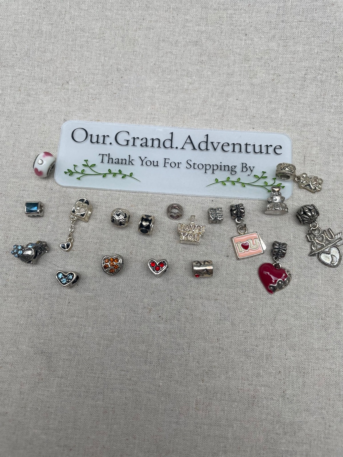 80+ Beads / Charms / Spacers - Elephants, Dice, Heart & Love, Glass & More! gallery
