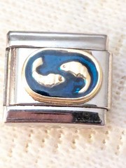 Authentic Italian Zoppini Charm Pisces Zodiac Sign Free Shipping D53*
