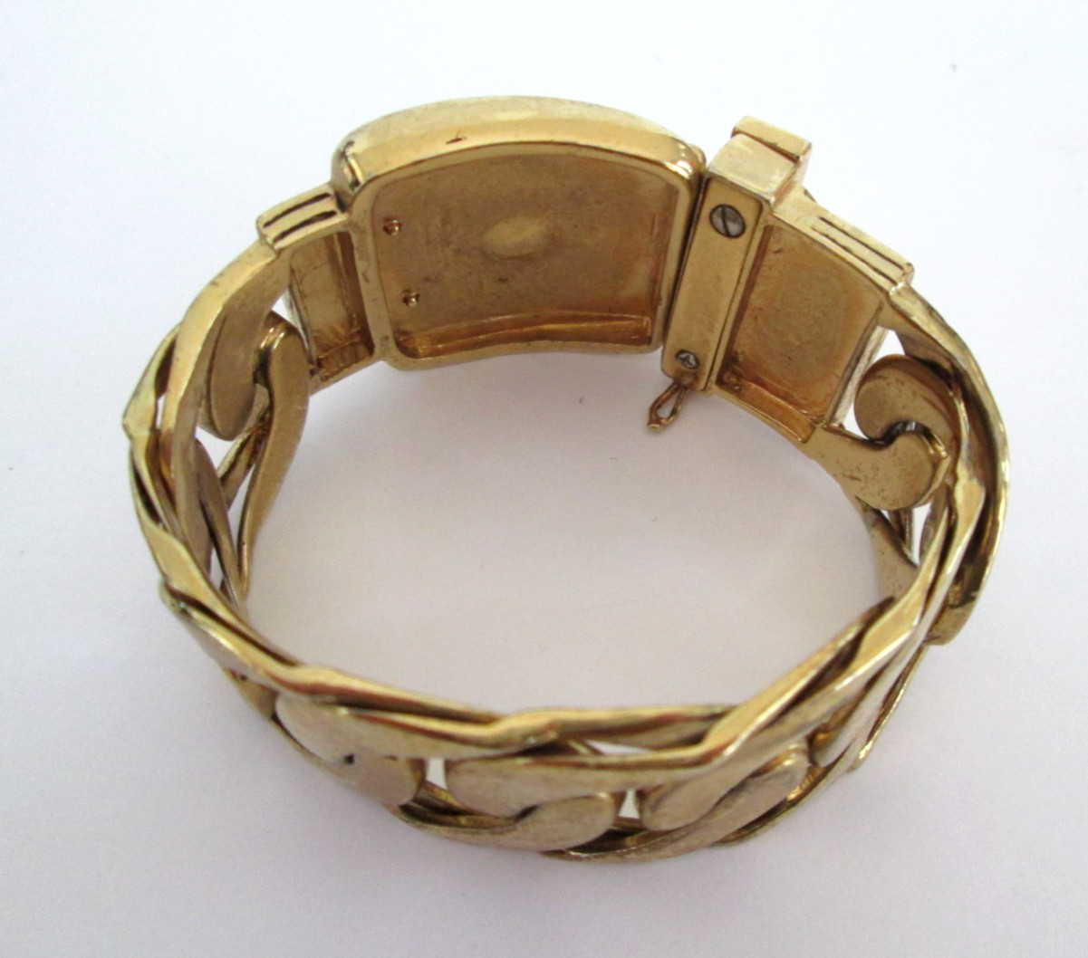 Juicy Couture VINTAGE Cuban Link Bracelet Belt Buckle RARE Glossy Gold Tone gallery