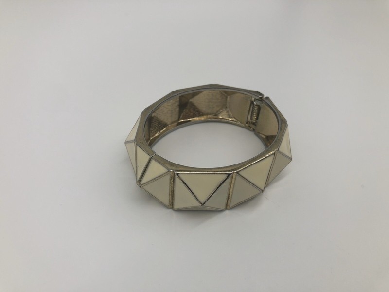 Forever21 brass bracelet flexable Cream And Gold Cuff gallery