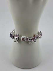 Disney’s Lilo And Stitch Charm Bracelet Girls Womens Ladies Silver Tone