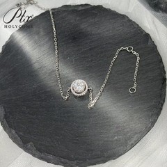 925 Silver D-Color 1ct Round Moissanite Minimalist Bracelet GRA Engagement Gift