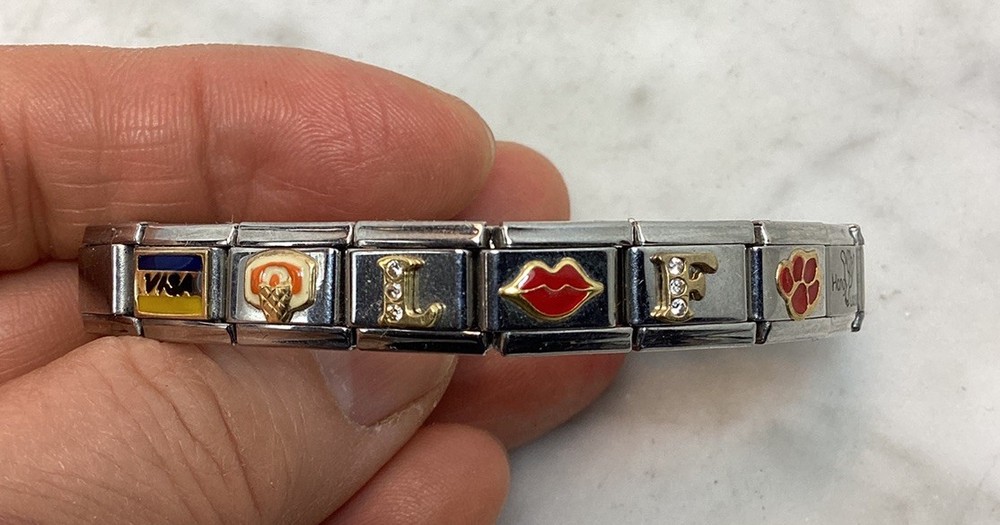 Italian Charm Bracelet Stainless Steel Zoppini Manuel Zed Florence+ Extra Links