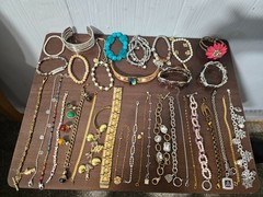 Lot Of 35 Various Styles and colors Of Fashion, Bracelets, some signed