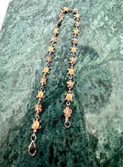 Hawaiian Sterling Silver Honu Turtle and Plumeria Charm Bracelet with CZ Gems