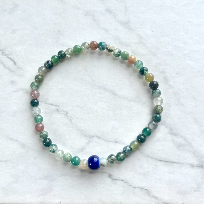 Small Earth Tone Glass Bead Elastic Bracelet gallery