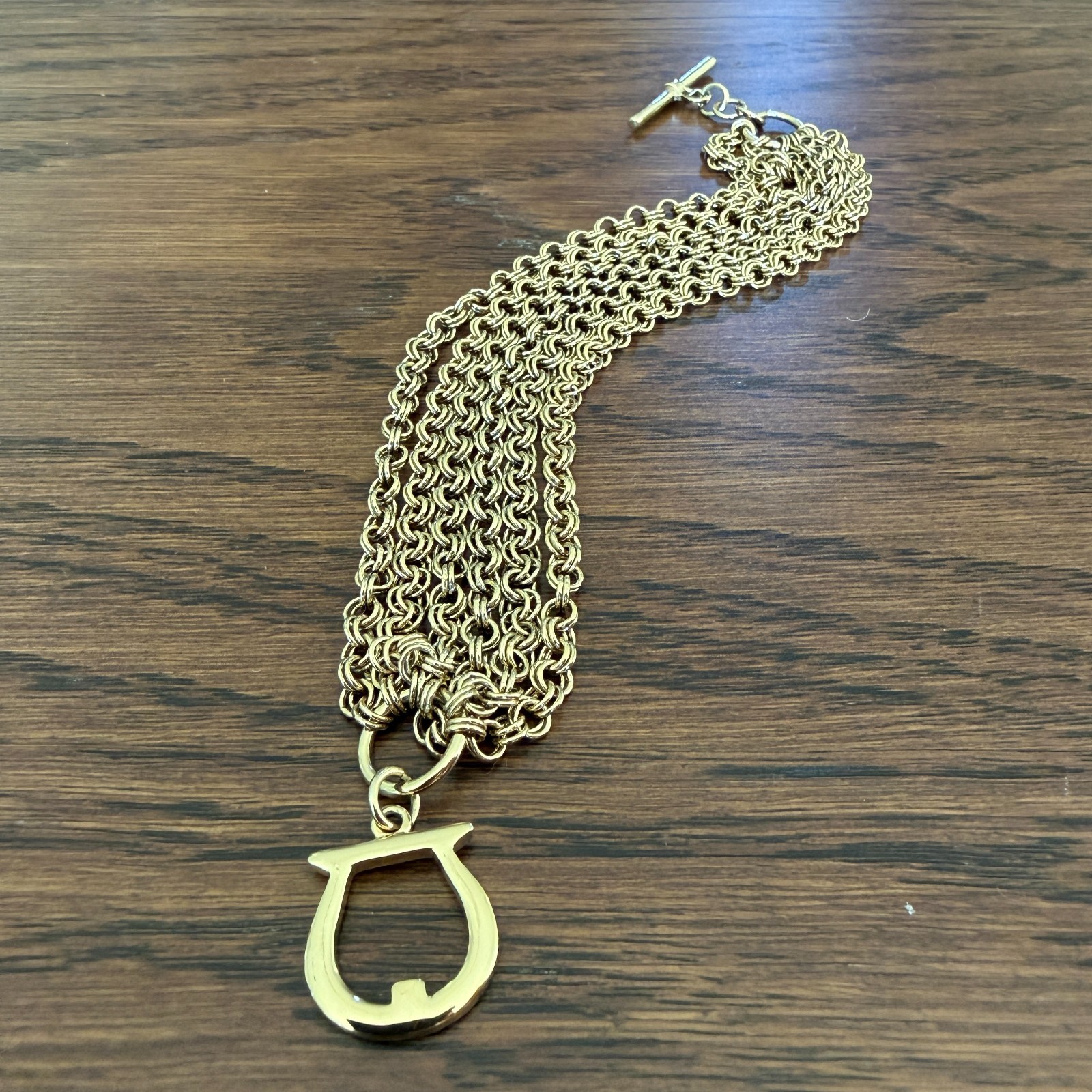 Etienne Aigner / AIGNER Gold-Tone Multi-Strand Chain Bracelet, 8”(L) gallery