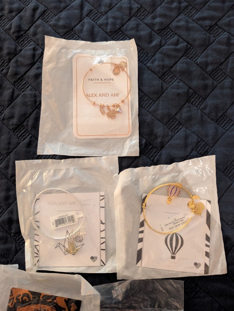 Alex And Ani Lot Of 5 Necklaces & 10 Bracelets All New In Packages Or With Tags