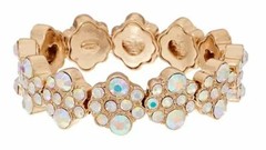 Kirks Folly Fancy Pants Stretch Bracelet Gold tone One Size Fits Most