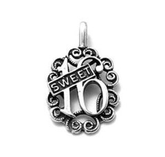 925 Sterling Silver Sweet 16 Birthday Celebration Charm Pendant