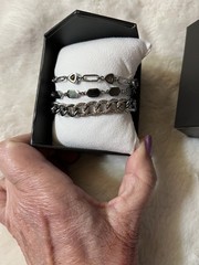 Ring Bomb Party Adjustable Hematite Bracelet Smokey Topaz Cubic Zirconia New