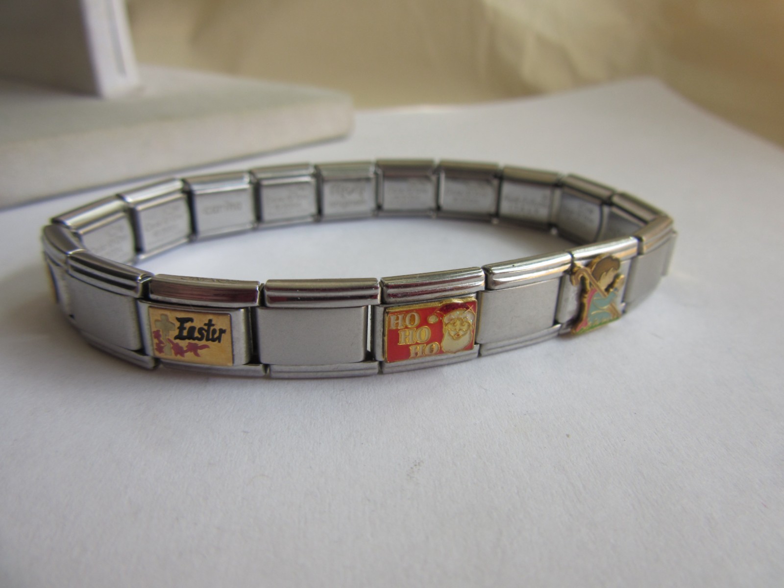 Casa D'Oro stainless charm bracelet with 8 charms gallery