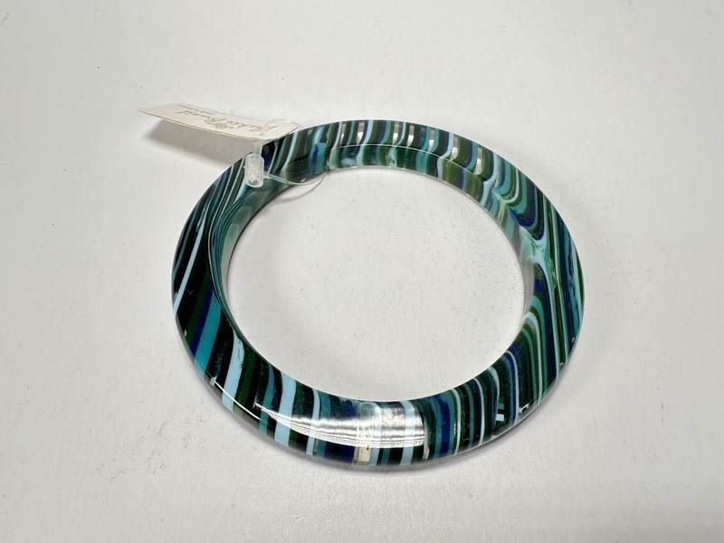 Jackie Brazil "Olympic Circles" Liquorice Allsorts Blue Mix 0.5cm Resin Bangle gallery