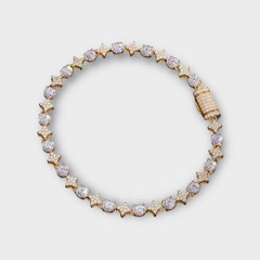 Real Moissanite X Bracelet GRA Certified Stones
