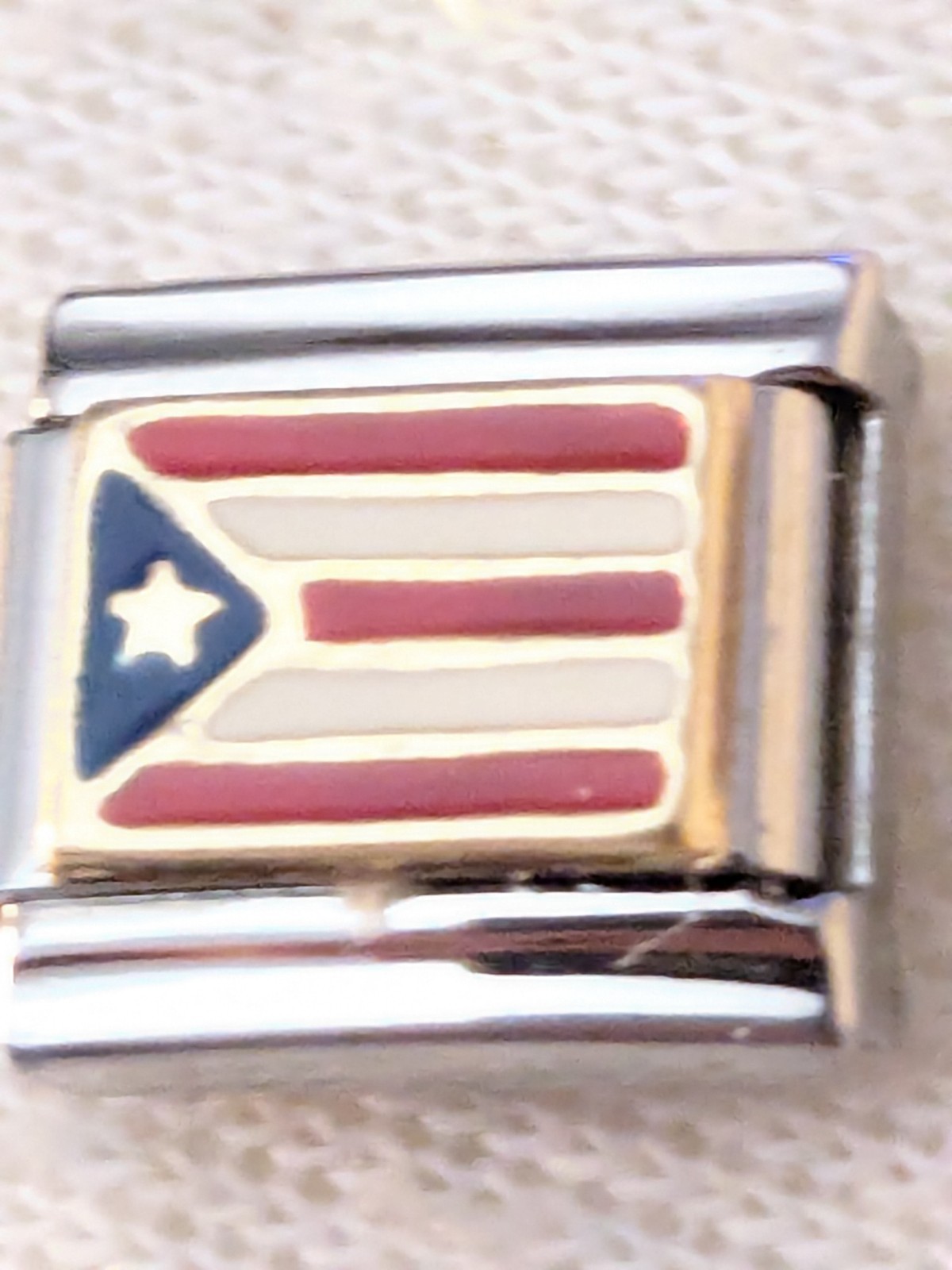 Authentic Manuel Zed Italian Charm Puerto Rico Flag Puerto Rican 9mm Link R109 gallery