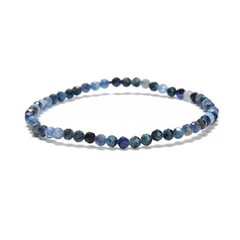 Kyanite Faceted Round Beaded Bracelet Beads Size 3.5-4mm 7.5” Length