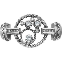 NWT Brighton Color Clique Cord HALO Clear Round Silver Crystal Ornament MSRP $38