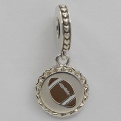 NEW AUTHENTIC PANDORA CHARM FOOTBALL DANGLE ENG792018_15 W SUEDE POUCH