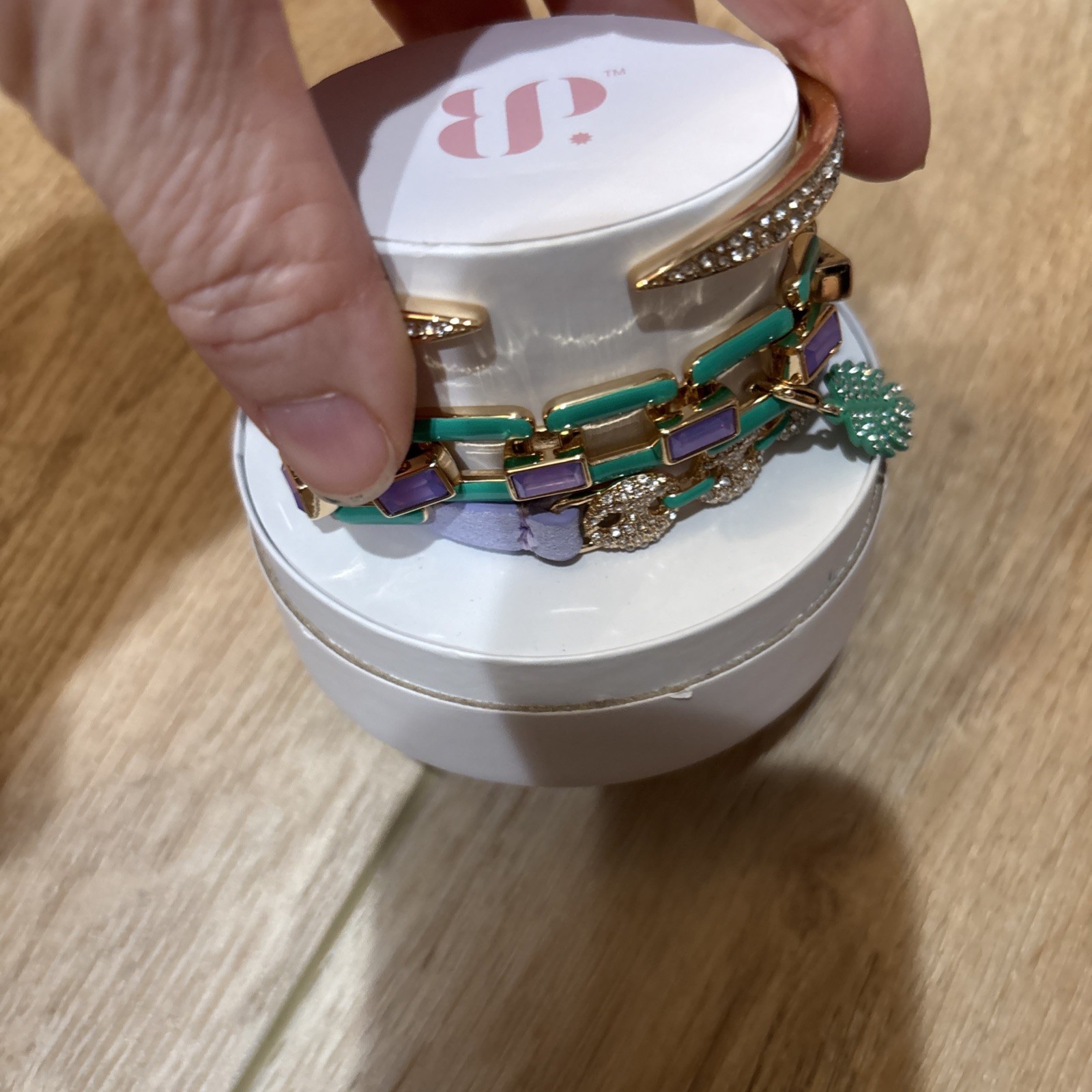 bomb Party Summer Stacks 2026 Emerald Eden Gold Plating Bracelets gallery