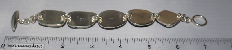 Silpada Sterling Silver Vintage Jasper Stone Toggle Clasp Link Bracelet B0617 gallery