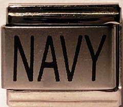 NAVY 9mm Italian Charm Stainless Steel BlinQ