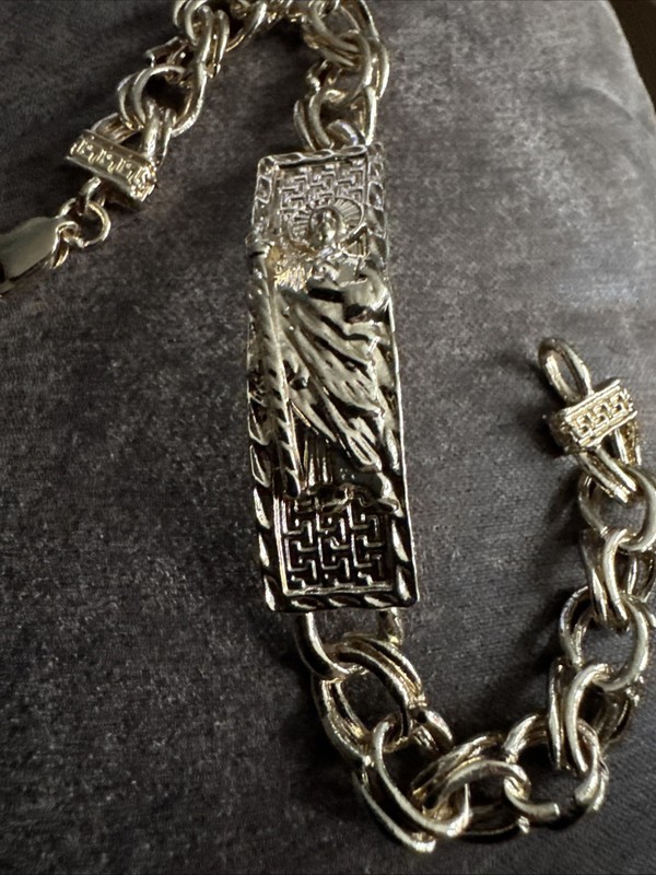 St Jude Bracelet -Esclava San Judas 18 Kt Gold Plated 7” gallery