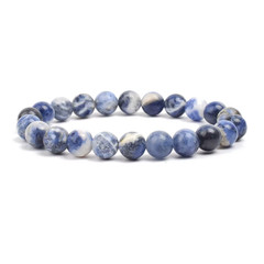 Multi-Blue 21 cm Bracelet Natural Stone Beads Elastic Free shipping
