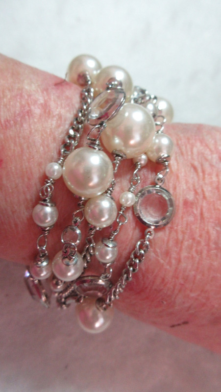 6 Multi Strand Bracelets w Toggle Clasps w Beads Shelsl Stones Pearsl Crystals gallery