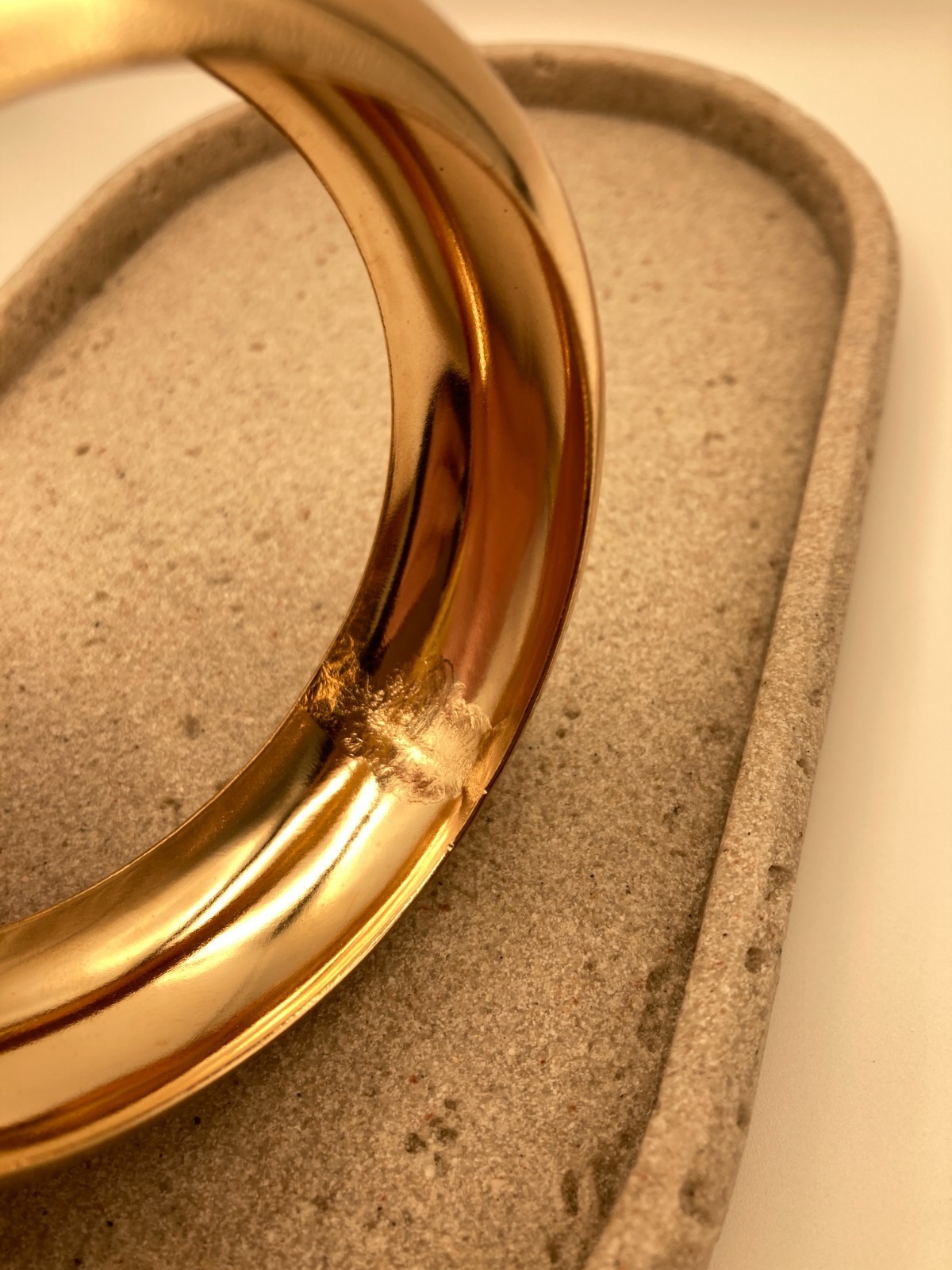 Gold Tone Domed Bangle Bracelet Wide Polished Couture Glossy Statement Chunky gallery