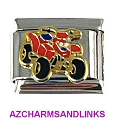 Quad ATV Italian Charm Bracelet Link Compatible with all 9mm Charms #138
