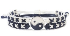 Yin Yang Friendship Bracelets Set for 2 – Adjustable BFF Couples Gift, Best Frie
