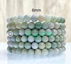 Wholesale Lot 6 Pcs Burma Jade 6mm 7.5” Crystal Healing Stretch Bracelet