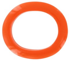 Italy Lucite Oval Bright Orange Bangle Bracelet Ladies Juniors Size