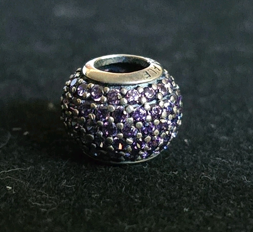 Pandora Pave Lights Light Purple Sterling Silver Charm