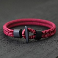 NEW Men’s Rope Bracelet Viking Punk Hiphop Outdoor Camping Jewelry