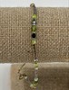 Holly Yashi 14kt GF Ankle Bracelet 9.5" Green & Multi Color Fauceted Glass Beads gallery