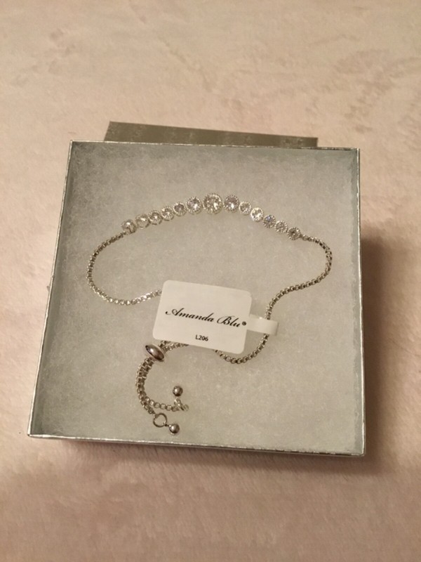 NEW Amanda Blu Silver Graduated Bracelet & Gift Box gallery
