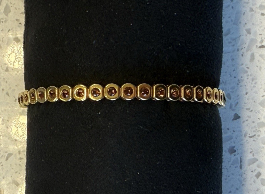 Reserved Custom Rustic Cuff Crystal Bracelet Gold Tone with Amber stone