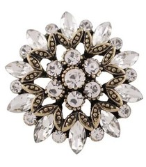 Snap Jewelry Flower Crystal Rose Gold Base 18-20mm Fits Ginger Charm Accessories