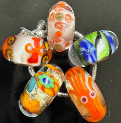 (Set of 5) Trollbeads Octopus, Sparkling Swirls and Uniques Kit