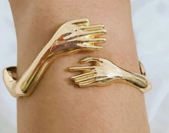 Hugging hands cuff bracelet gallery
