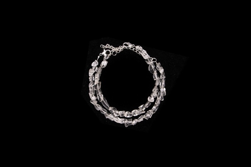 Crystal Quartz Smooth Uncut Beaded Bracelets Clear Quartz Beads Women Bracelet gallery