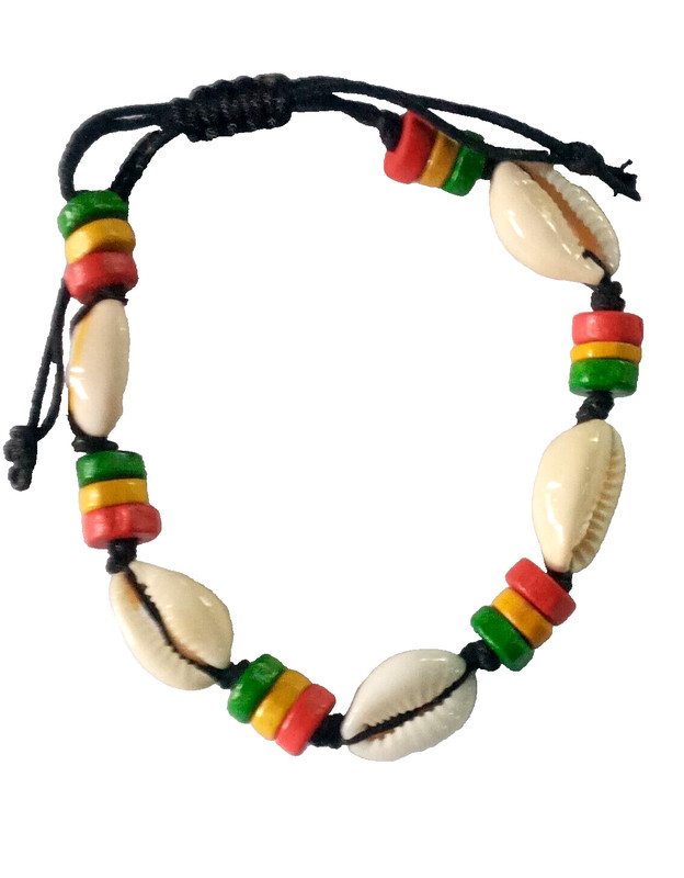 Rasta Bangle Puka Sea Shell Necklace Surfer Women Men Cowry shell gallery