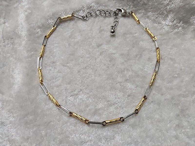 Lia Sophia Jewelry Sidestep Ankle Bracelet in Silver and Gold gallery