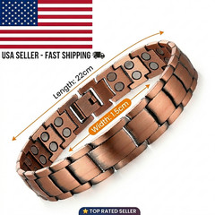 Men’s Copper Magnetic Bracelet Men Arthritis Pain Relief Bangle Therapy Jewelry