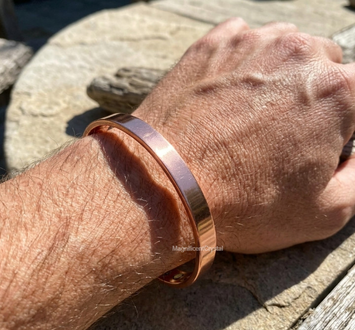 Pure Copper Magnetic Cuff Bracelet 12XPower Magnet Arthritis Pain Relief Therapy gallery