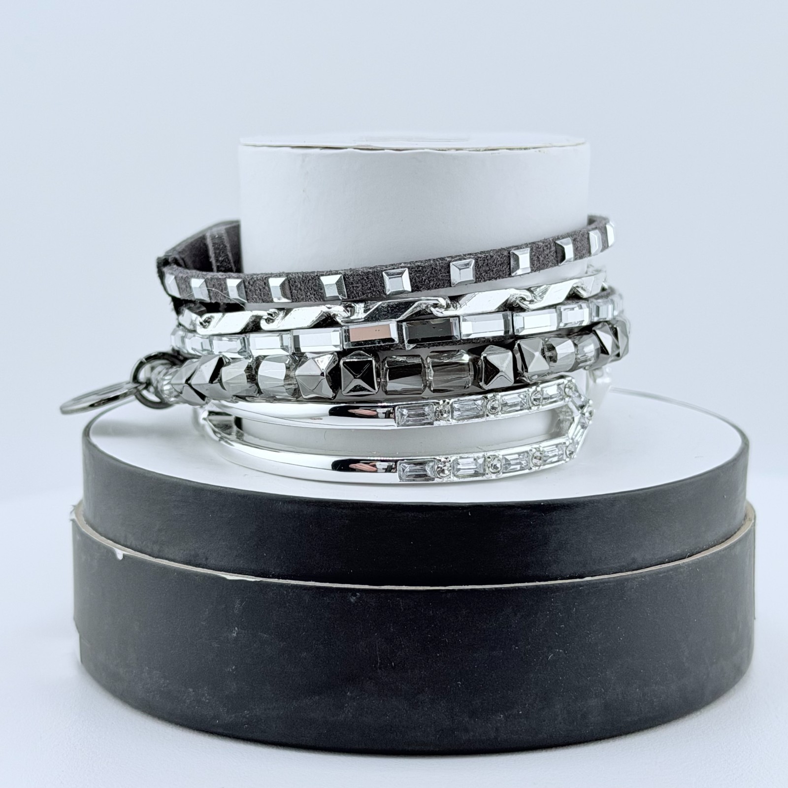 Bomb Party RBP7847 Fall Stacks "All Roads Point To Yes" Hematite & Silver gallery